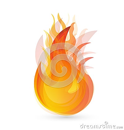 Fire flames logo Vector Illustration