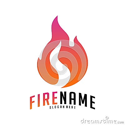 Fire flames Logo Vector. Logo design inspiration vector icons Vector Illustration
