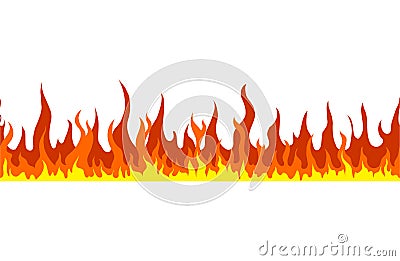 Fire Flames web header / banner. Vector Illustration