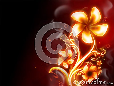 Fire Flower Stock Photo