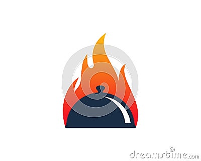 Fire Food Icon Logo Design Element Vector Illustration