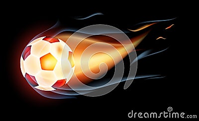 Fire football Cartoon Illustration