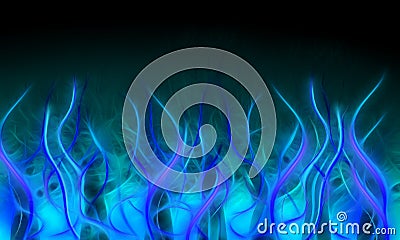 Fire fractal on dark background Stock Photo