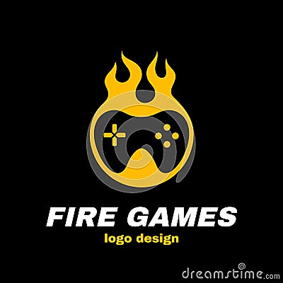 Fire games vector icon illustration Vector Illustration