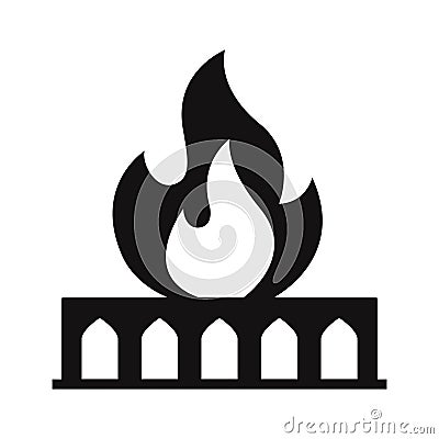 Fire gas Vector Icon which can easily modify or edit Vector Illustration
