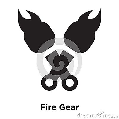 Fire Gear icon vector isolated on white background, logo concept Vector Illustration