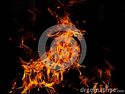 Fire goat Stock Photo