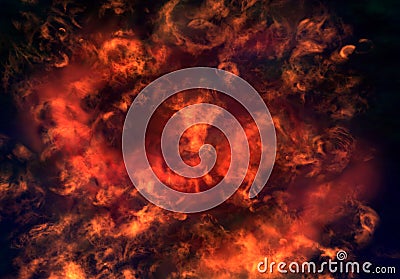 Fire in hell Stock Photo