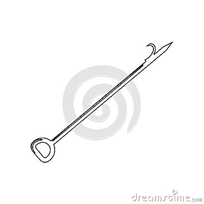 Fire hook icon. Element of Fireman for mobile concept and web apps icon. Outline, thin line icon for website design and Stock Photo