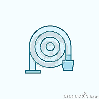 fire hose field outline icon. Element of drip watering icon. Thin line icon for website design and development, app development. Stock Photo