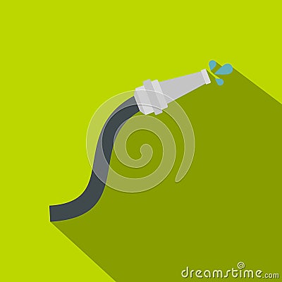 Fire hose icon, flat style Vector Illustration