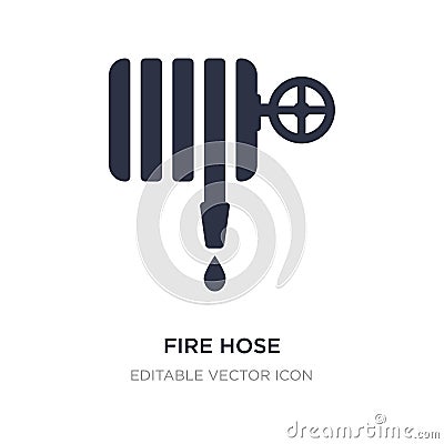 fire hose icon on white background. Simple element illustration from General concept Vector Illustration