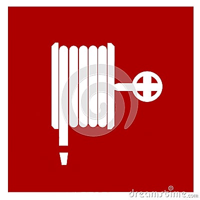 Fire hose symbol Stock Photo