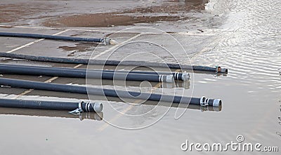 Fire hoses Stock Photo