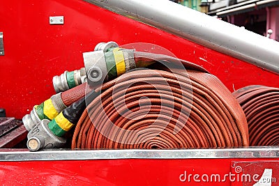 Fire Hydrant Hose Stock Photo