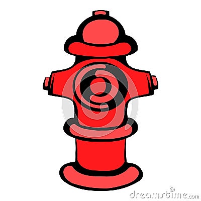 Fire hydrant icon, icon cartoon Vector Illustration