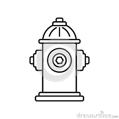 Fire hydrant icon. Vector illustration Cartoon Illustration