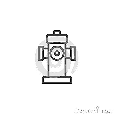 Fire hydrant line icon Vector Illustration