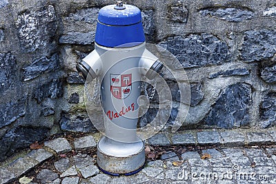 Fire hydrant in Vaduz Editorial Stock Photo