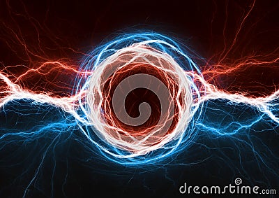 Fire and ice plasma power Stock Photo