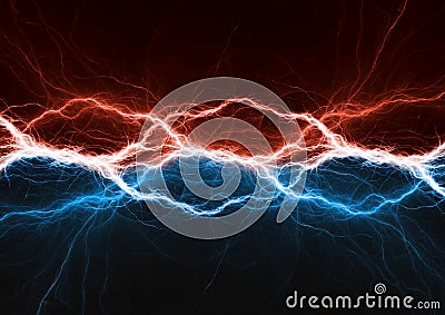 Fire and ice plasma power Stock Photo