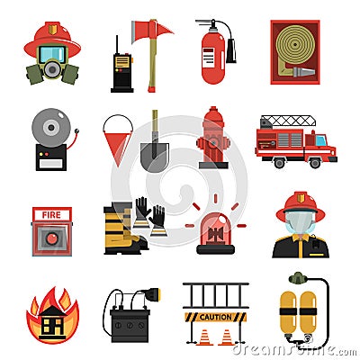 Fire Icon Flat Vector Illustration