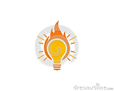 Fire Idea Icon Logo Design Element Vector Illustration