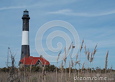 Fire Island Lighthouse at Robert Moses State Park Editorial Stock Photo