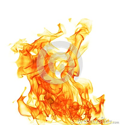 Fire isolated on white background Stock Photo