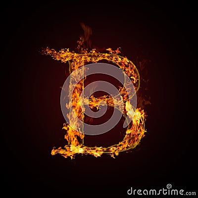 Fire Letter K Stock Photo - Image: 7197670