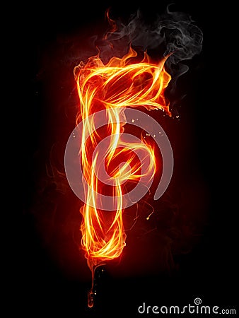 Fire Letter F Royalty Free Stock Images - Image: 7197619