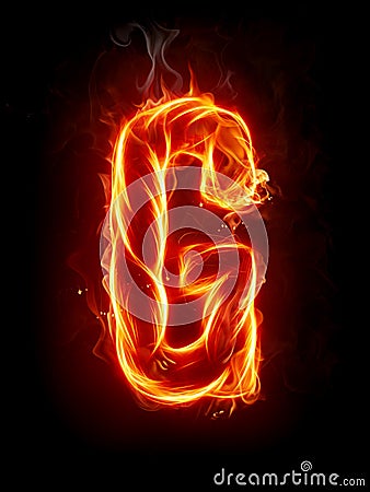 Fire Letter G Stock Images - Image: 7197654