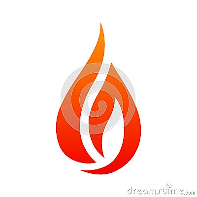 Fire logo. Red, yellow fire. Icon illustration for design Vector Illustration