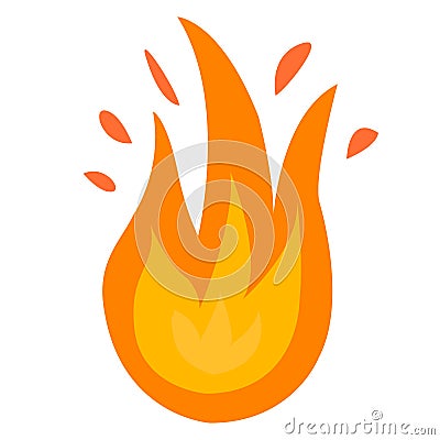 Fire logo. Red, yellow fire Vector Illustration