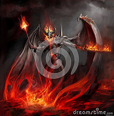 Fire lord Stock Photo