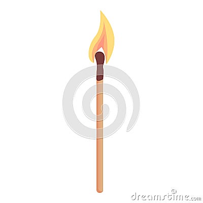 Fire match box icon cartoon vector. Pack nicotine Vector Illustration