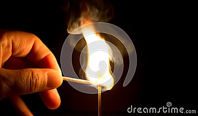 Fire match Stock Photo