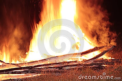 Fire nature ivana kupala Stock Photo