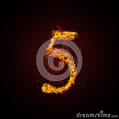 Fire number Stock Photo