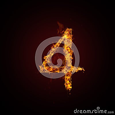 Fire number Stock Photo