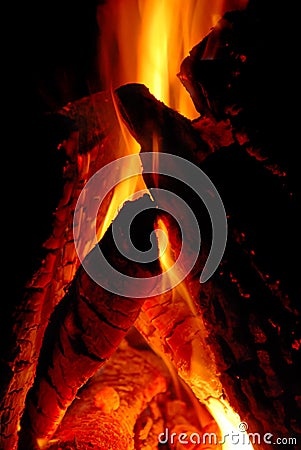 Fire Pit Closeup Stock Photo