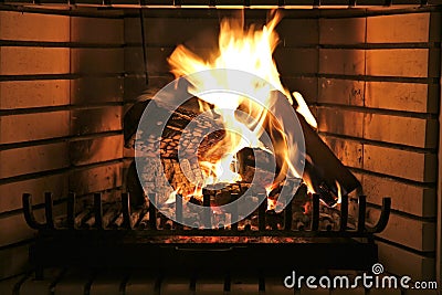 Fire place Stock Photo