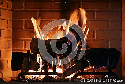 Fire place Stock Photo