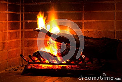 Fire place Stock Photo