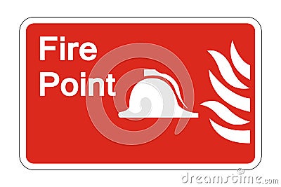 symbol Fire Point Symbol Sign on white background,vector illustration Vector Illustration