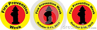 Fire Prevention Week Graphics Vector Illustration