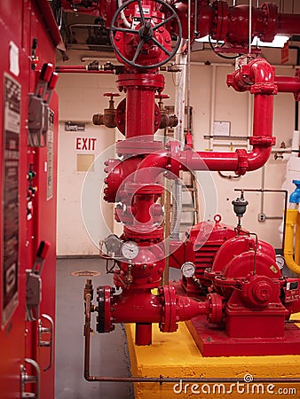 Fire Pump Sprinkler and Standpipe Systems Stock Photo