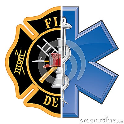 Fire and Rescue Vector Illustration