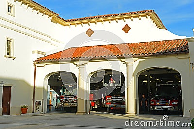 Fire Rescue Station, Palm Beach, Florida Editorial Stock Photo