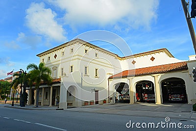 Fire Rescue Station, Palm Beach, Florida Editorial Stock Photo